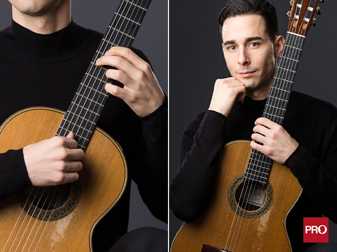 Classical guitarist musician portraits