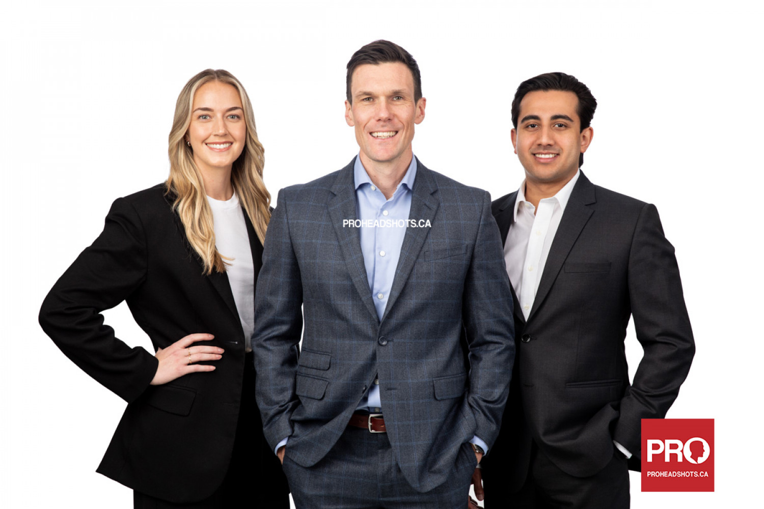 corporate team photo on a white background shot in-studio in Vancouver